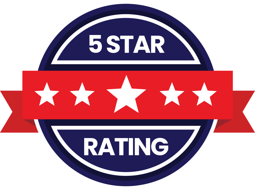 5 star rating badge