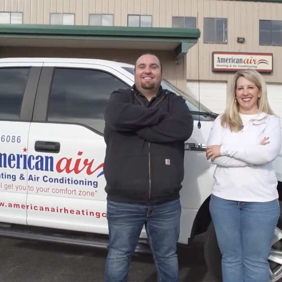 American Air Heating and Air Conditioning Ft. Collins Team and Service Van